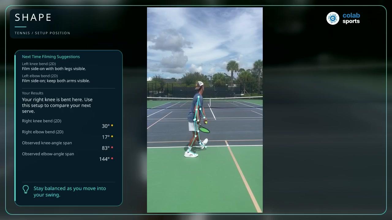 Recorded FORM tennis serve example