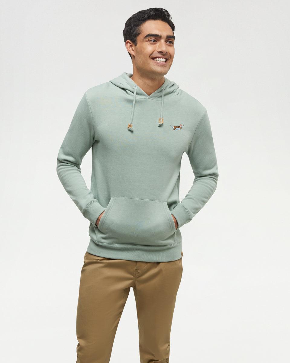 Model wearing a tentree Sasquatch hoodie